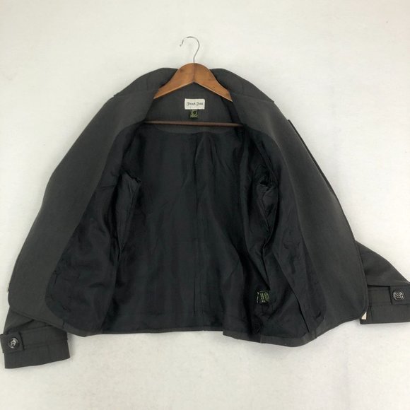 French Twist Women's Size 8 Dark Grey Asymmetrical Full Zip Collared Jacket - Picture 11 of 12